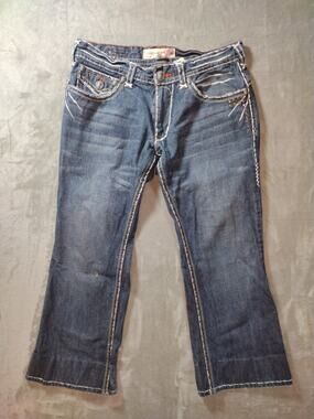 Laguna Beach Jeans Mens 36x28 Skulls Bedazzled Made in USA Rock Punk Biker Retro